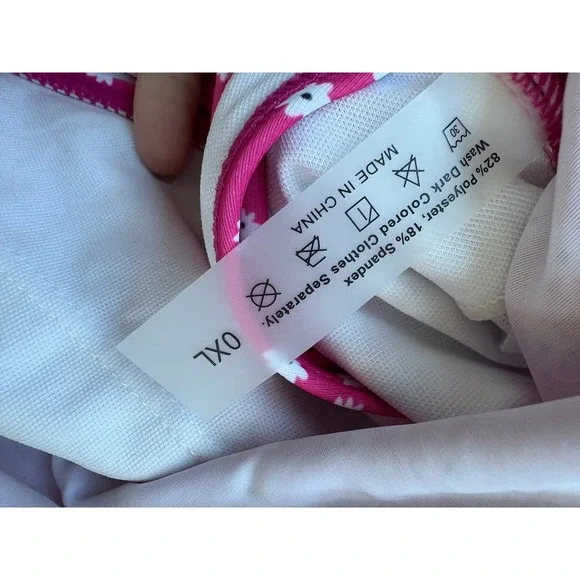 Pink Floral Swim Top Bikini Top Extra Large Cute Beach Pool Vacation - Picture 4 of 4